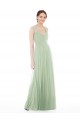 Salbeigrün A-Linien Chiffon Lange Brautjungfernkleider Hersteller