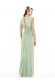 Salbeigrün A-Linien Chiffon Lange Brautjungfernkleider Hersteller