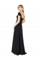 Schwarz A-Linien Chiffon Lange Brautjungfernkleider Hersteller