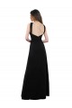 Schwarz A-Linien Neckholder Chiffon Lange Brautjungfernkleider Hersteller