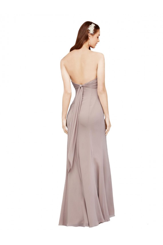 Schwarz Meerjungfrau Off-Schulter Chiffon Lange Brautjungfernkleider / Abiballkleider Hersteller