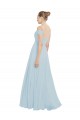 Seeglas A-Linien Off-Schulter Chiffon Lange Brautjungfernkleider Hersteller