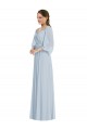 Seeglas A-Linien Off-Schulter Chiffon Lange Formale Brautjungfernkleider / Abendkleider Hersteller