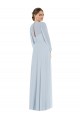 Seeglas A-Linien Trägerlos Chiffon Lange Formale Brautjungfernkleider / Abendkleider Hersteller