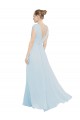 Seeglas A-Linien V-Ausschnitt Chiffon Lange Brautjungfernkleider Hersteller