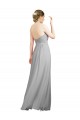 Silber A-Linien Chiffon Lange Brautjungfernkleider Hersteller