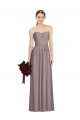 Staubige Rose A-Linien Chiffon Lange Brautjungfernkleider Hersteller