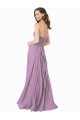 Staubiger Lavendel A-Linien Neckholder Chiffon Lange Brautjungfernkleider Hersteller