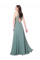Staubiger Lavendel A-Linien Neckholder Chiffon Lange Brautjungfernkleider Hersteller
