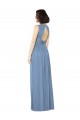 Staubiges Blau A-Linien Chiffon Lange Brautjungfernkleider Hersteller