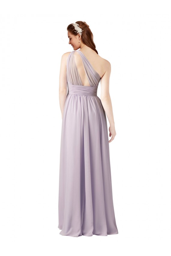 Traube A-Linien Eine-Schulter Chiffon Lange Brautjungfernkleider Hersteller