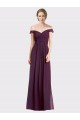 Traube A-Linien Off-Schulter Chiffon Spitze Lange Brautjungfernkleider Hersteller