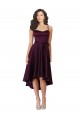 Traube A-Linien Scoop Neck Satin Kurze Brautjungfernkleider / Abiballkleider Hersteller