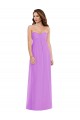 Violett A-Linien Chiffon Lange Brautjungfernkleider Hersteller