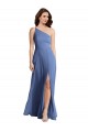 Windsor Blau A-Linien Eine-Schulter Chiffon Lange Formale Brautjungfernkleider / Abendkleider Hersteller