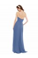 Windsor Blau A-Linien Trägerlos Chiffon Lange Brautjungfernkleider Hersteller