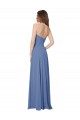 Windsor Blau A-Linien Trägerlos Chiffon Lange Brautjungfernkleider Hersteller